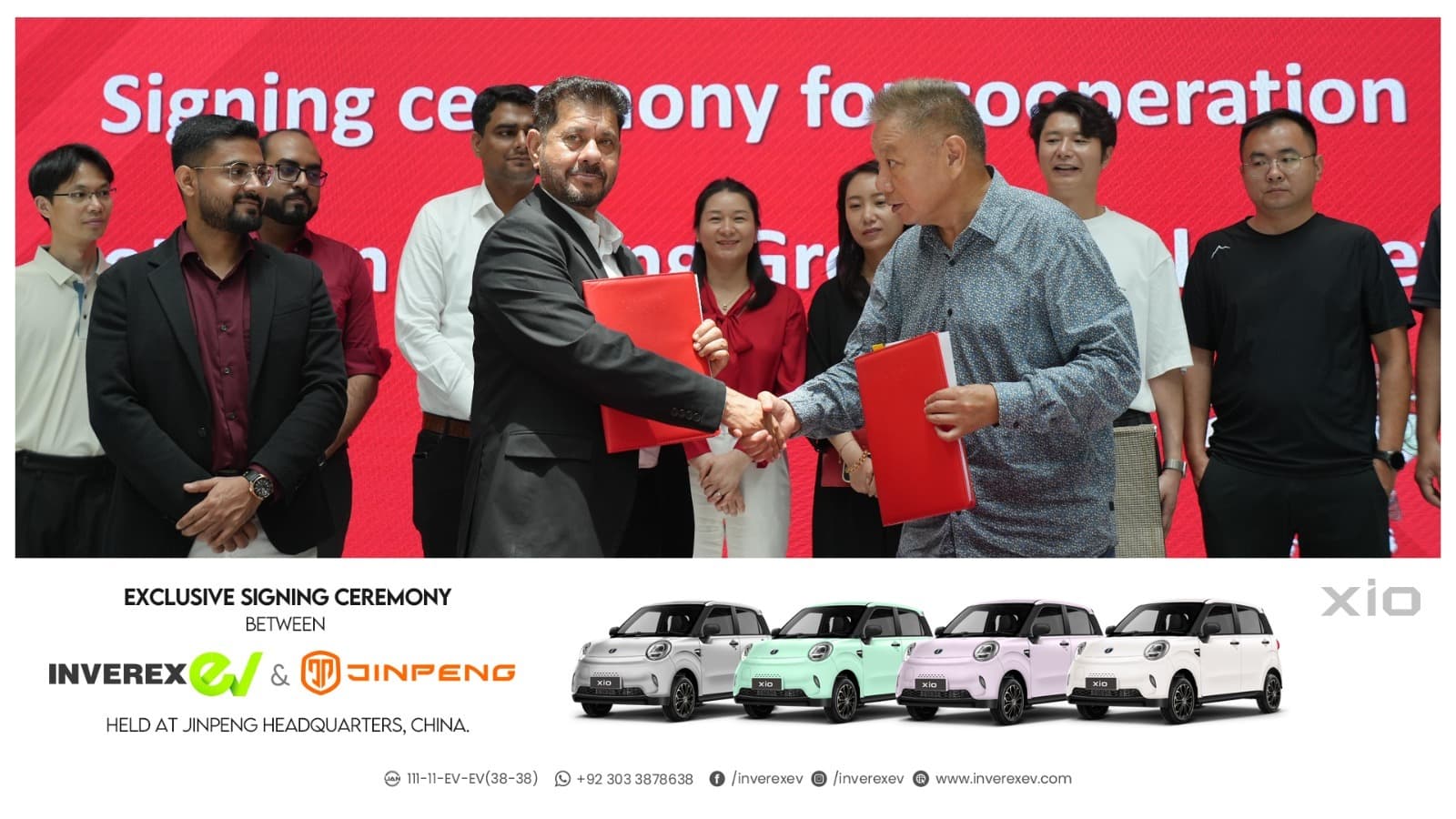Jinpeng Group and Inverex Sign Exclusive Agency Agreement to Drive EV Innovation in Pakistan
